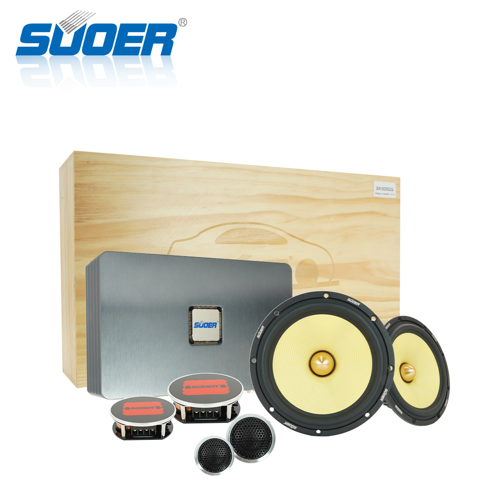 Suoer SE72A8 high-end DSP car audio set car speaker and amplifier with frequency divider and high pitched trumpet car amplifier